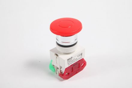 Кнопка красная с фиксацией AE-22 Гриб 220В ВK-22 1 1но+1нз
