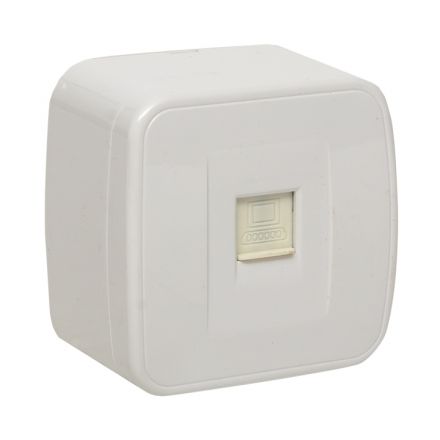 Розетка Минск RJ-45 1-местная ОП 1А 120В белая Basic