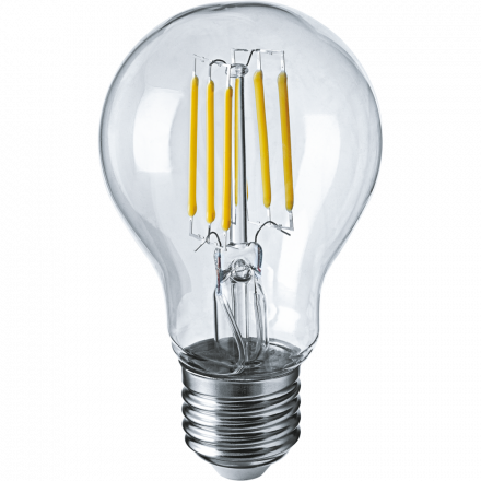 Лампа светодиодная LED 6вт Е27 теплый FILAMENT