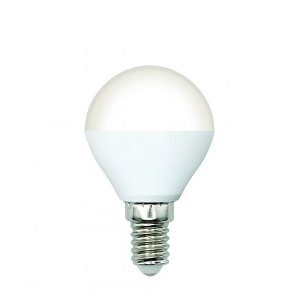 Лампа светодиодная LED-G45-6W/6500K/E14/FR/SLS Форма шар матовая Дневной свет (6500K) ТМ Volpe