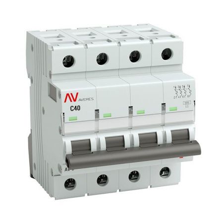 Выключатель автоматический AV-6 4P 40A (C) 6кА AVERES