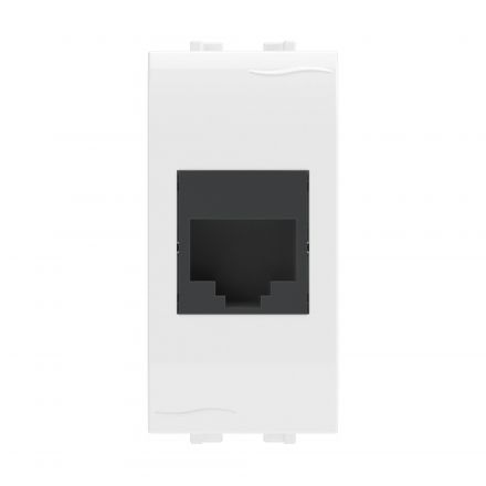 BRAVA Розетка компьютерная RJ45 (разъем PcNet) 1 модуль категория 5е белая