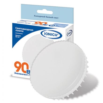 Лампа светодиодная LED 10w 6500К, GX53, 900Лм IONICH