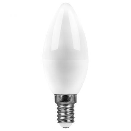Лампа светодиодная LED 15вт Е14 белый матовая свеча