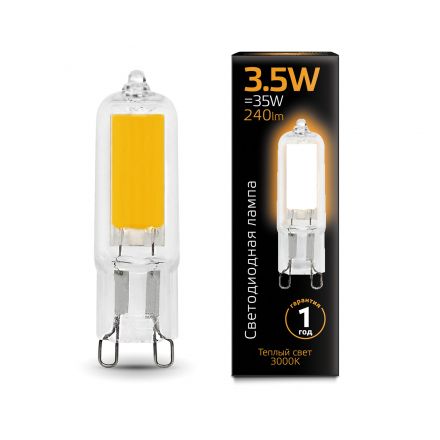 Лампа светодиодная LED 3.5 Вт 240 лм 3000К AC220-240В G9 капсула теплая стеклянная Black Gauss