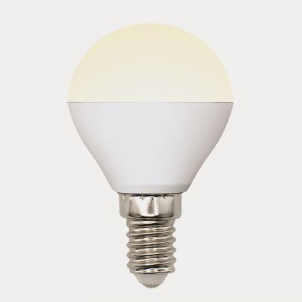 Лампа светодиодная с трехступенчатым диммером 100-50-10 LED 6вт 175-250В шар 510Лм Е14 3000К Uniel Multibrigh