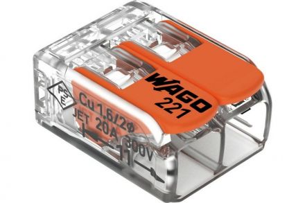 Клемма WAGO 2x0.08-4мм (6шт)