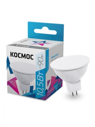 Лампа светодиодная LED 10.5W JCDR 220В GU5.3 D50x45 4500K белый 840 лм Космос