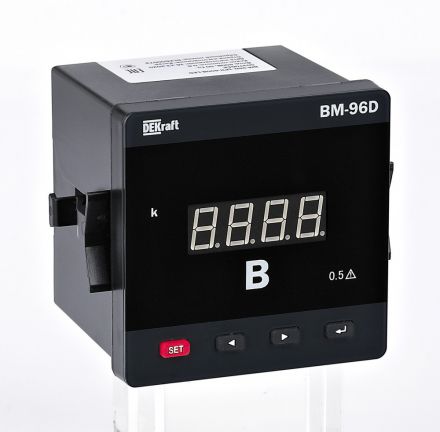 Вольтметр цифровой 96x96мм трехфазный, вход 100В, выход DO, LED-дисплей ВМ-96D