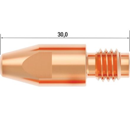 Наконечник контактный M8х30 мм CuCrZr D 1.4 мм (25 шт.)