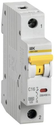 Выключатель автоматический ВА47-60M 1Р 16А 6кА С IEK