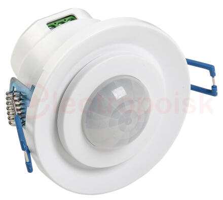 Датчик движения ИК встраиваемый 800w 360 гр. 8м IP20 белый