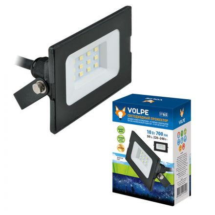ULF-Q513 30W/DW IP65 220-240В BLACK Прожектор светодиодный. Дневной свет(6500К). Корпус черный. TM Volpe.
