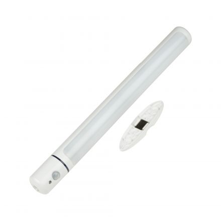 ULM-F43-0,9W/4200K SENSOR IP20 WHITE Светильник светодиодный для внутренней подсветки мебели с датчиком движения. Питание 3АА (не в/к). 60Lm. Белый. ТМ Uniel