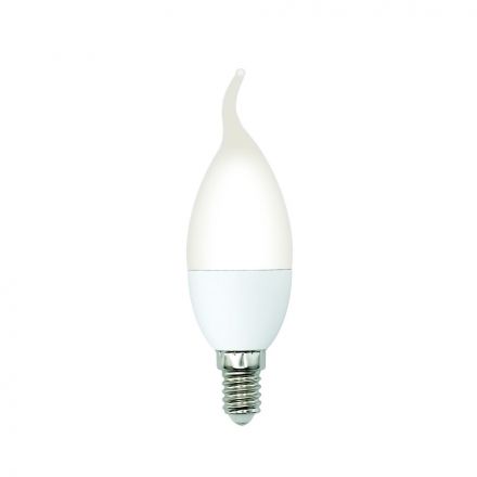 Лампа светодиодная LED-CW37-5W/4000K/E14/FR/SLS Форма свеча на ветру матовая Белый свет (4000K) ТМ Volpe