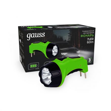 Фонарь ручной LED 7LED 60 Лм lead acid 700mAh модель GFL105 Gauss