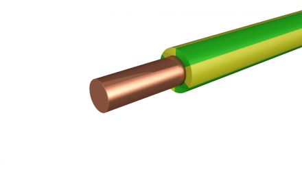 Провод ПуВ нг(А)LS 1х6.0 желто-зеленый (бухта)