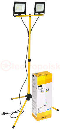 Прожектор ДО 06-2x50Ш штатив 6500К IP65 черный IEK