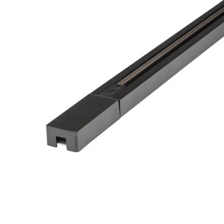 UBX-Q122 GS2 BLACK 100 SET01 Шинопровод осветительный, тип G, в наборе с заглушкой и вводом питания. Однофазный. Черный. Длина 1м. ТМ Volpe.
