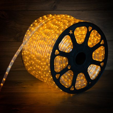 Дюралайт профессиональный LED, постоянное свечение (2W) - желтый Эконом 24 LED/м , бухта 100м