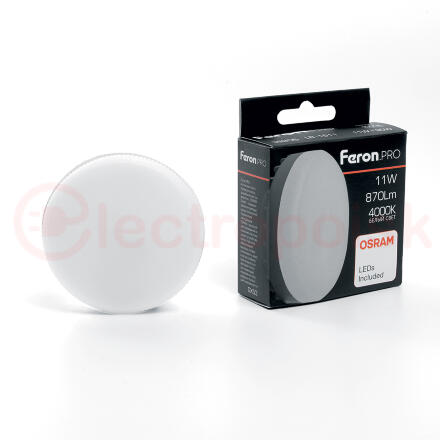 Лампа светодиодная LED 11вт GX53 белый таблетка Feron.PRO