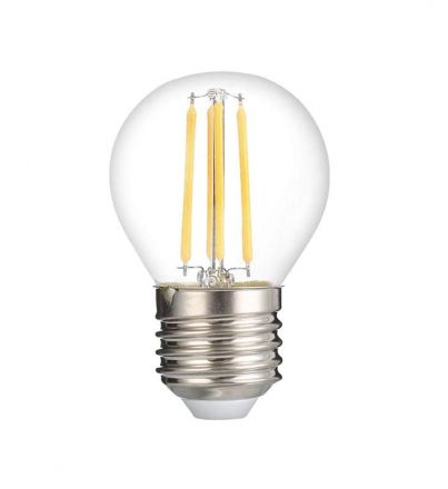 Лампа сетодиодная декоративная LED 8w E27 3000K шар матовый филамент 230/50 Jazzway
