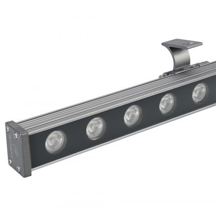 Светодиодный прожектор AR-LINE-1000M-24W-24V RGB (Grey, 30 deg, DMX512) (ARL, Закрытый)