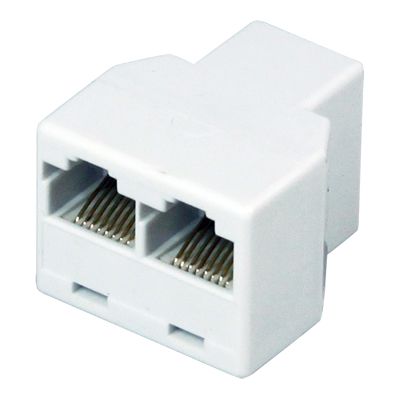 Двойник компьютерный RJ-45(8P-8C) (гнездо - 2 гнезда)  REXANT