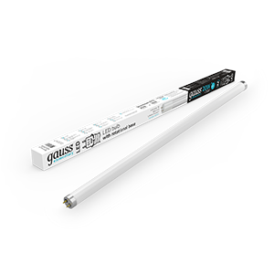 Лампа светодиодная T8 LED-20 Вт 1560 Лм 4000К G13 1200 мм стекло поворотная Elementary Gauss