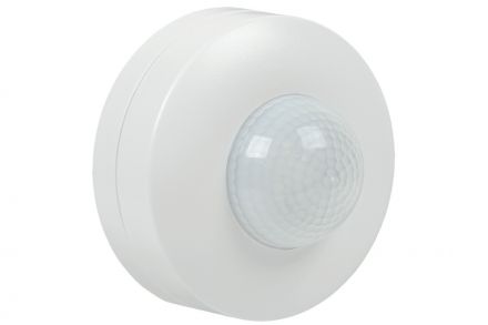 Датчик движения ИК потолочный 1200w 360 градусов 12м IP20 белый