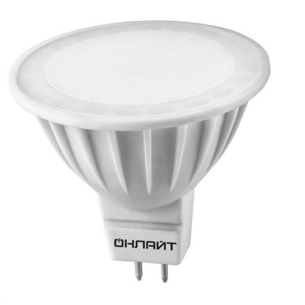 Лампа светодиодная LED 5вт 230в GU5.3 тепло-белый ОНЛАЙТ