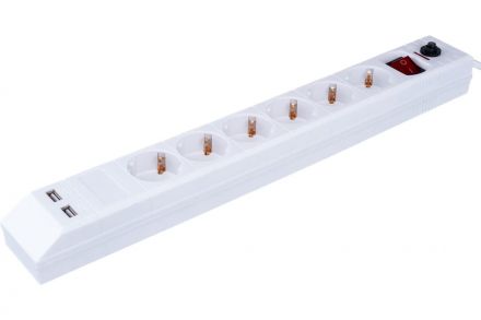 Фильтр сетевой NSP-USB-06-180-ESC-3x1 6 гнезд (1.8м)