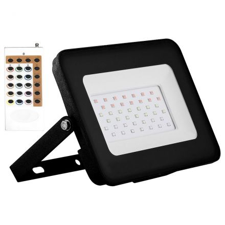 Прожектор светодиодный ДО-20w RGB с пультом дистанционного управления IP65