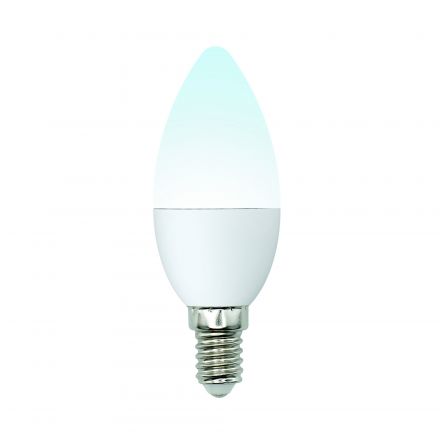 Лампа светодиодная с трехступенчатым диммером 100-50-10 LED 6вт 175-250В свеча 510Лм Е14 4000К Uniel Multibrigh
