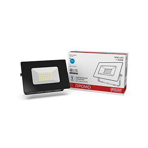 Прожектор светодиодный ДО-30 Вт 2700 Лм 6500К IP65 200-240 В PROMO черный LED Elementary Gauss