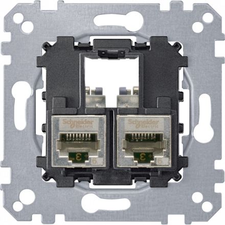 Actassi Розетка компьютерная 2xRJ45 категория 5е STP