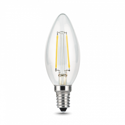 Лампа светодиодная филаментная LED 11 Вт 830 лм 4100К AC185-265В E14 свеча нейтральный  Black Filament Gauss