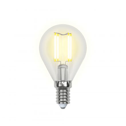 LED-G45-6W/NW/E14/CL GLA01TR Лампа светодиодная. Форма ''шар'', прозрачная. Серия Air. Белый свет (4000K). Картон. ТМ Uniel