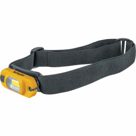 Фонарь светодиодный NPT-H19-ACCU 3Вт 1COB LED 120Лм 10м аккумуляторный поворотный налобный пластик 0.25 Ач