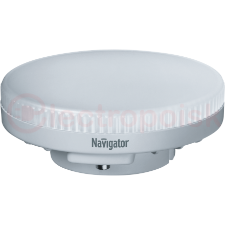 Лампа светодиодная LED 10вт GX53 диммируемая теплый матовая таблетка