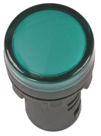 Лампа AD16DS LED матрица d16мм зеленый 24В AC/DC