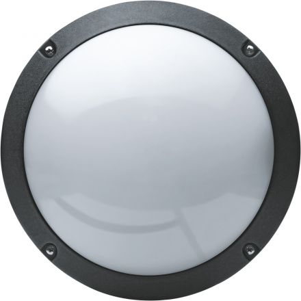 Светильник светодиодный ДБП-13w 4000K 1150Лм круглый пластиковый IP65 черный