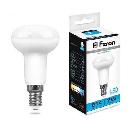 Лампа светодиодная LED зеркальная 7вт Е14 R50 дневной