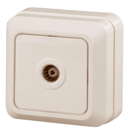 Розетка TV одиночная, ОУ, Quadro, сл.кость, 2-301-02