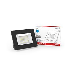 Прожектор светодиодный ДО-50Вт 3510 Лм 6500К IP65  200-240 В PROMO черный LED Elementary Gauss