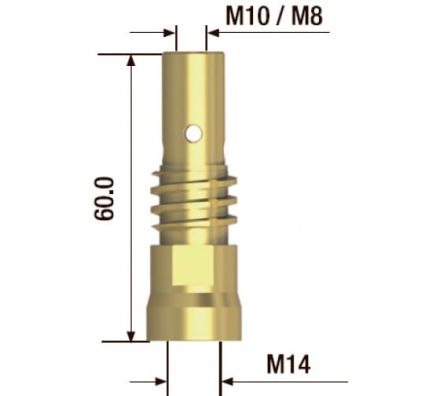 Адаптер контактного наконечника M8х65 мм (5 шт.)