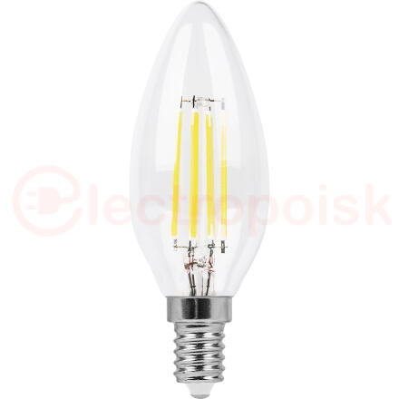 Лампа светодиодная LED 9вт Е14 белый свеча FILAMENT