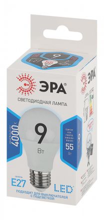 Лампа светодиодная LED A60-9W-840-E27 (диод, груша, 9Вт, нейтр, E27 (10/100/1500)