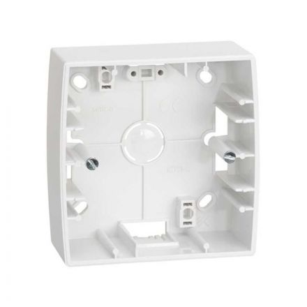 Коробка наружной установки на 1 пост,  89х89х37 mm, S82, белый