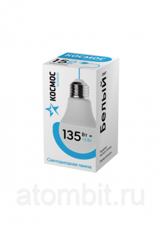 Лампа светодиодная LED 11Вт 220В Е27 D60х108 3000 теплый 900Лм А60 Космос